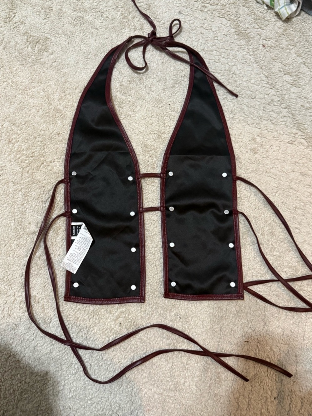 Maroon Tie Top - Picture 3 of 4